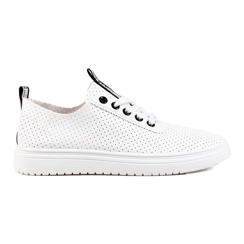 Women's white Shelovet openwork sports shoes
