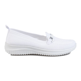 Shelovet women's white textile loafers Shelovet women's white textile loafers