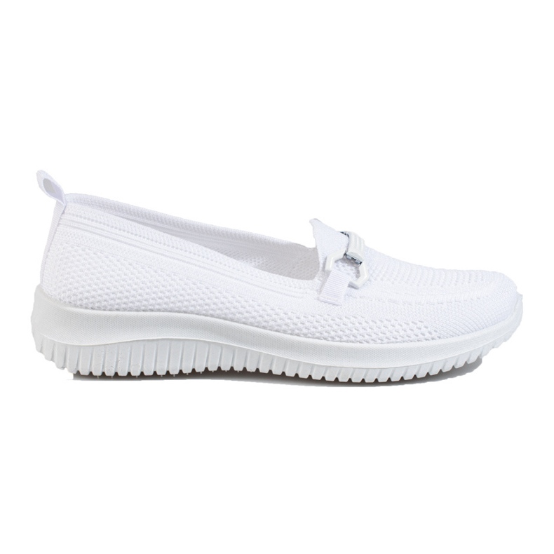 Shelovet women's white textile loafers