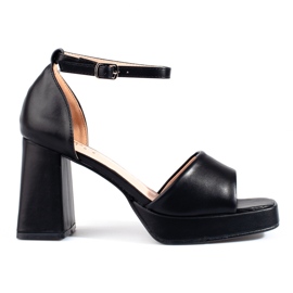 Sandals on a comfortable post Shelovet black