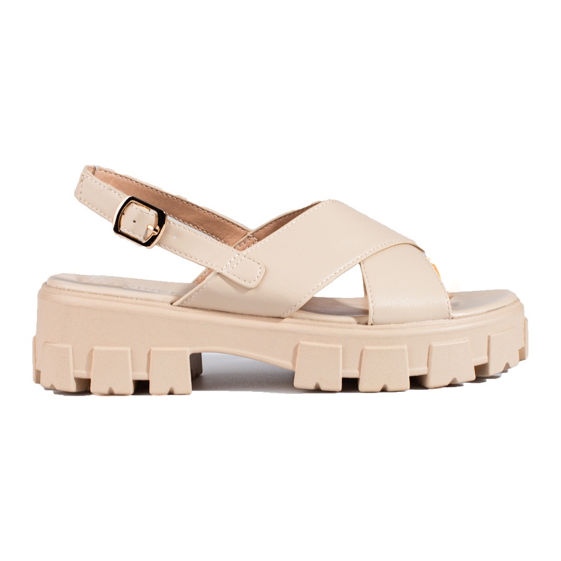 Beige platform sandals from Vinceza