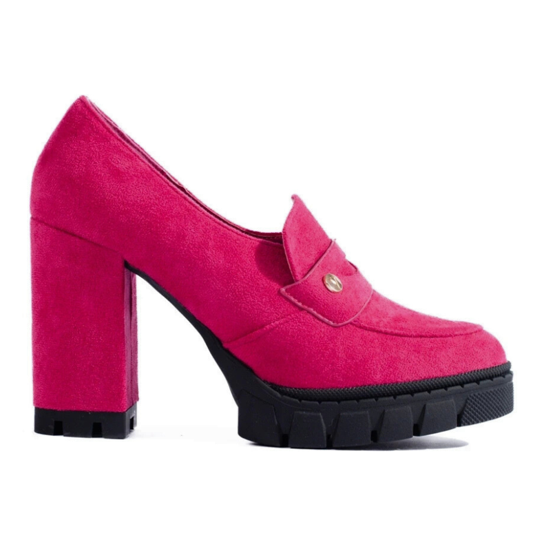 Pink suede high heel shoes from Vinceza