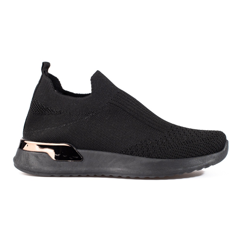 Lightweight black Shelovet textile sports shoes