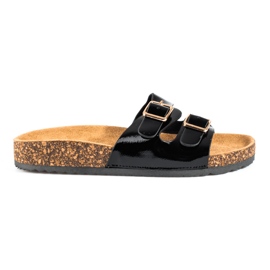 Black women's slides with Shelovet buckles Black women's slides with Shelovet buckles