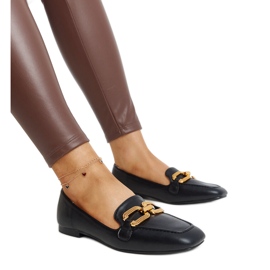 Black moccasins with a buckle from Rousseau