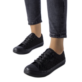 Big Star LL274072 black mesh sneakers