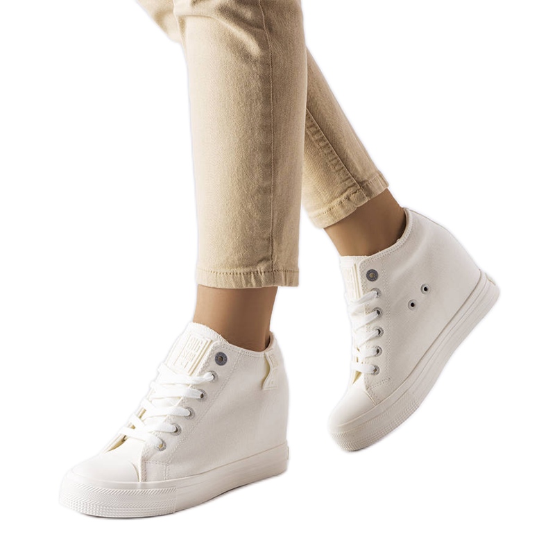 Big Star LL274035 white wedge sneakers Big Star LL274035 white wedge sneakers