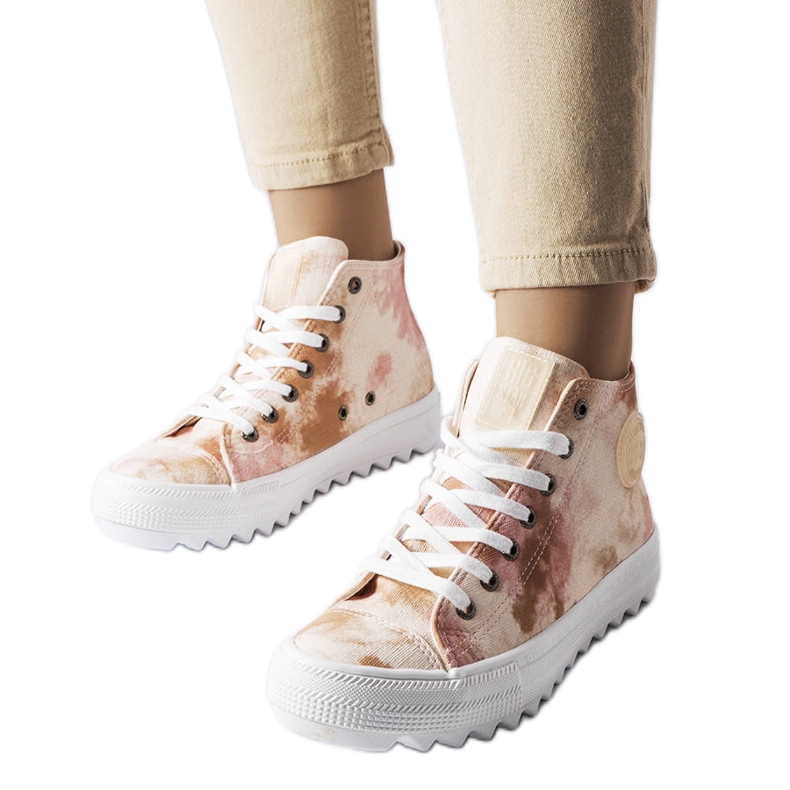 Beige patterned Big Star sneakers LL274048 Beige patterned Big Star sneakers LL274048