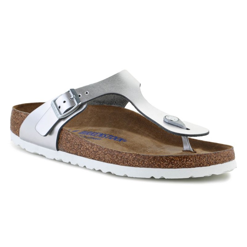 Brinkenstock Birkenstock Giizeh Silver Flip Flops W 1003675