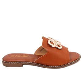 Ebony Camel women's slippers brown