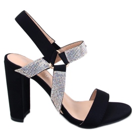 Sandals on a post with cubic zirconias Nikita Black