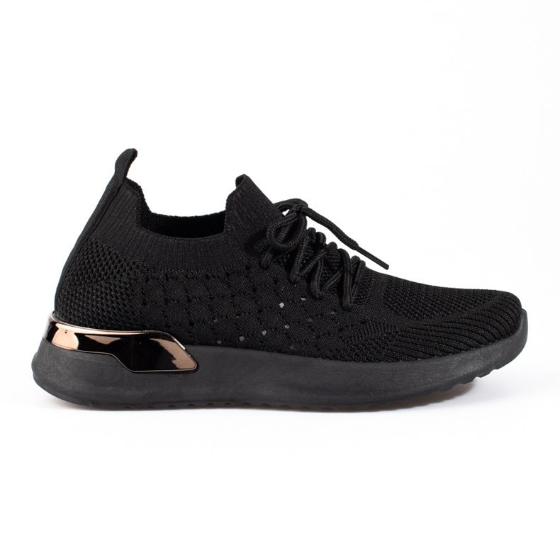 Shelovet black openwork sports shoes