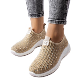 Beige sneakers with rhinestones from Maasje Beige sneakers with rhinestones from Maasje