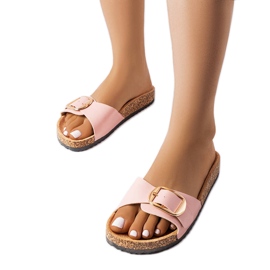 BM Pink slides with a buckle from Benoit