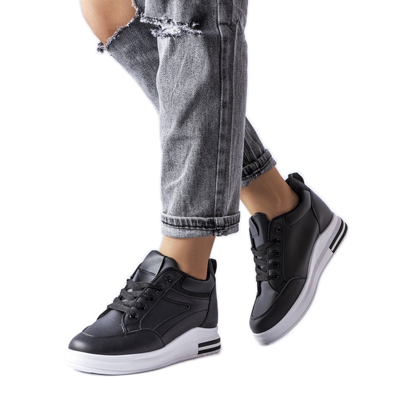 Bonevil black glitter sneakers