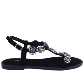 BM Jolene Black beaded sandals