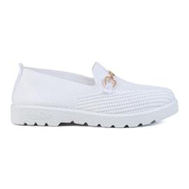 Women's slip on fabric Shelovet white