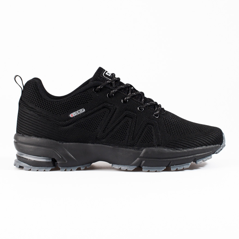 Men's black DK textile sports shoes