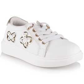 Evento Miss❤E white girls' slip-on sports shoes