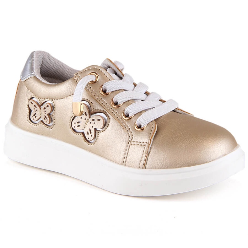 Evento Girls' gold metallic slip-on shoes Miss❤E golden Evento Girls' gold metallic slip-on shoes Miss❤E golden