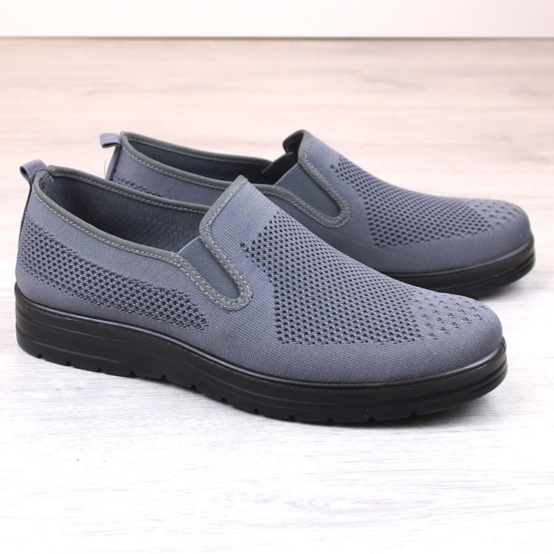 Gray News 1022 men's slip-on shoes grey