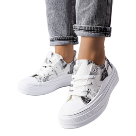 Black and white platform sneakers from Rocheleau