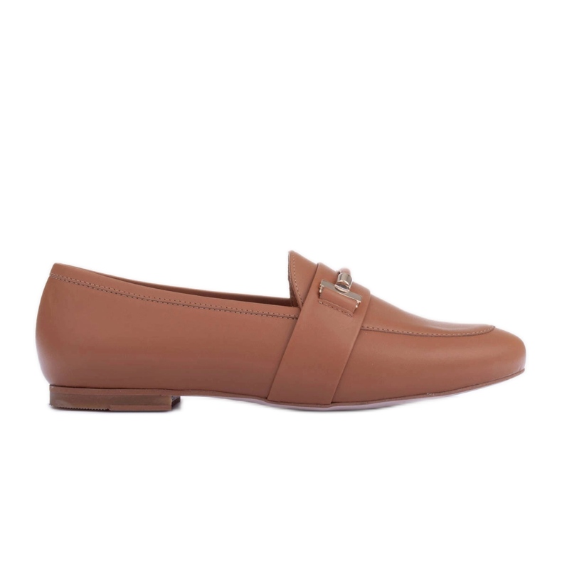 Marco Shoes Gold embellished loafers brown