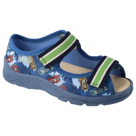 Befado children's shoes 869x163 leather insert blue Befado children's shoes 869x163 leather insert blue
