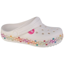 Slides Crocs Crocband Stretch Necklace Jr 208270-94S white