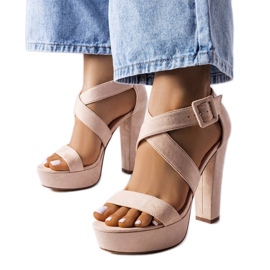 Beige block sandals from Sevier Beige block sandals from Sevier