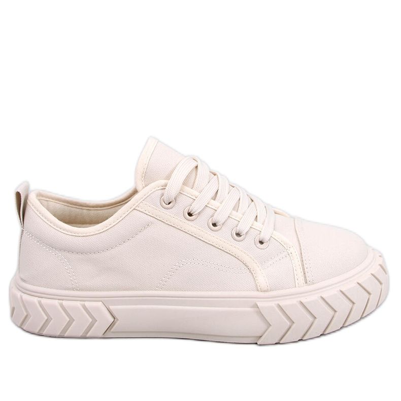 Hampton Beige women's platform sneakers