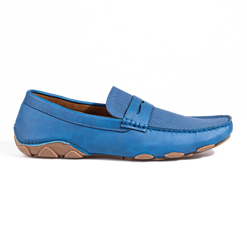 Blue men's Shelovet loafers