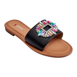 Women's Fashionable Slippers With Decoration Black Halsey Women's Fashionable Slippers With Decoration Black Halsey