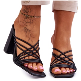 High Heel Sandals With Straps Black Beckie