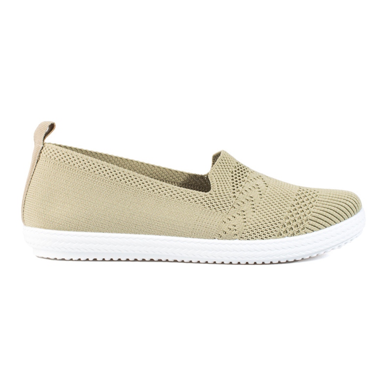 Women's textile slip-on sneakers Shelovet green