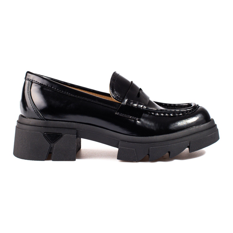 Black classic Shelovet platform moccasins