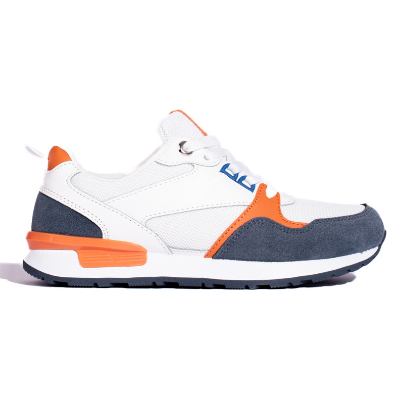 Women's sports shoes Shelovet white and navy blue