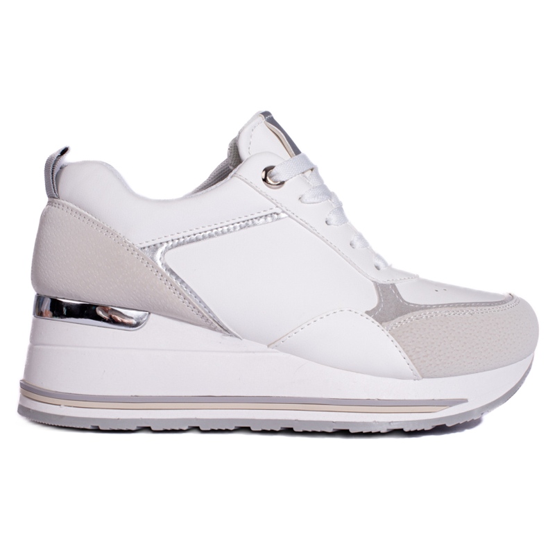 Shelovet white wedge sneakers
