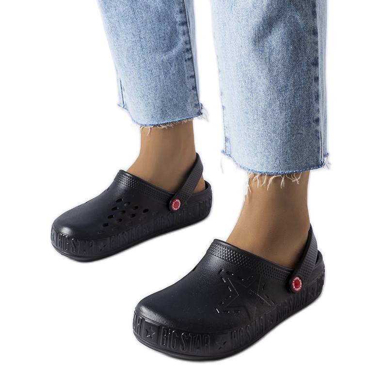 Big Star II275001 black slippers