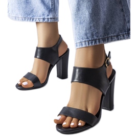 Rachelle's black stiletto sandals
