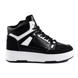 Black and white high-top sneakers from Shelovet