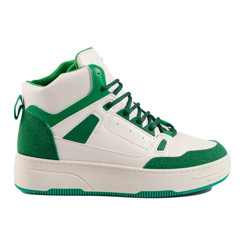 White and green high sneakers from Shelovet White and green high sneakers from Shelovet