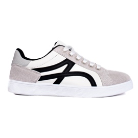 Women's white and gray Shelovet sports shoes