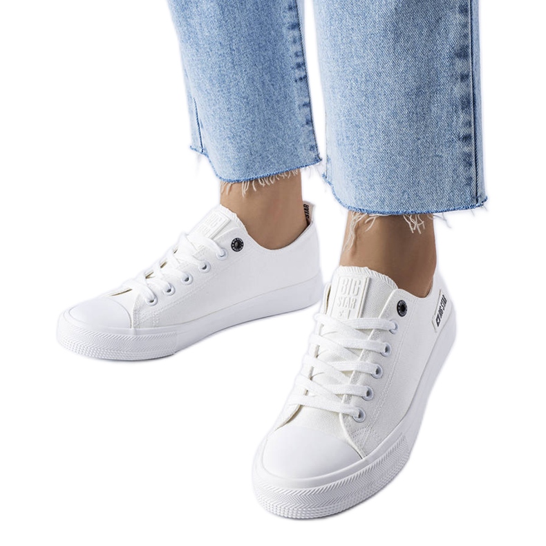 Big Star KK274008 white fabric sneakers