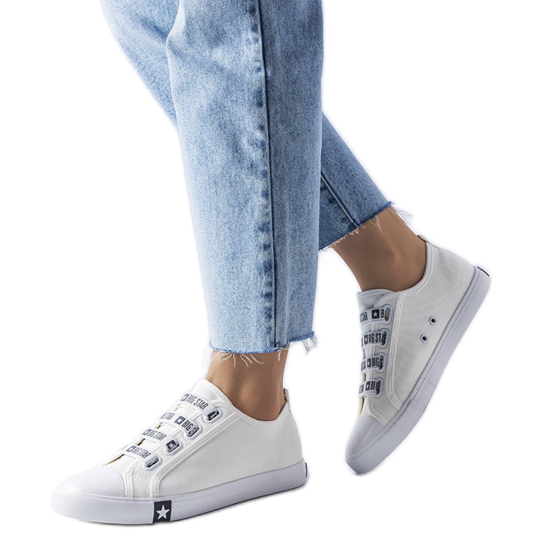 Big Star HH274094 white slip-on sneakers