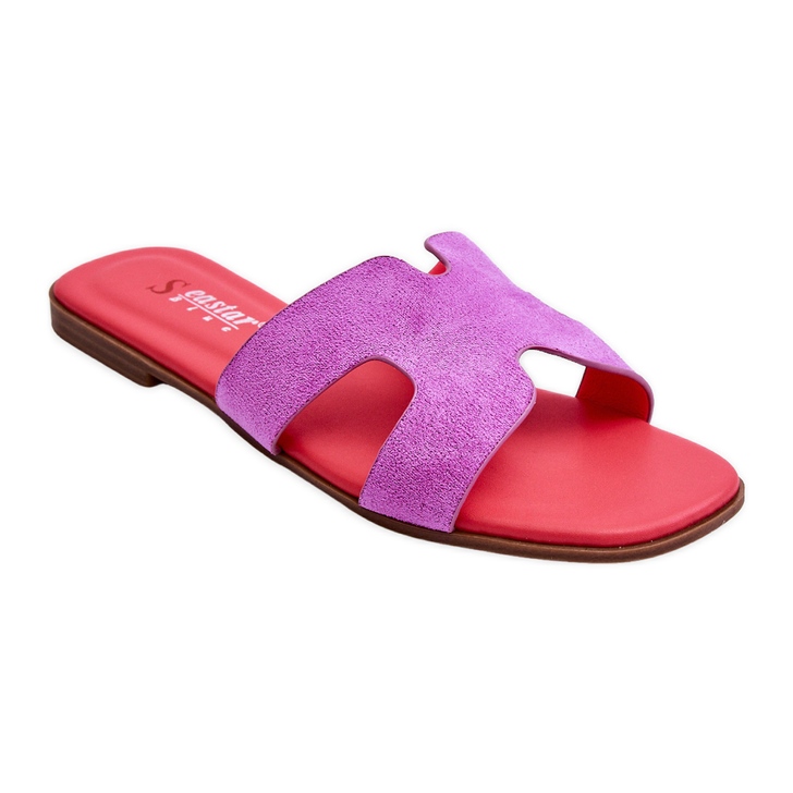 PS1 Women's Classic Suede Slippers Purple Evana violet