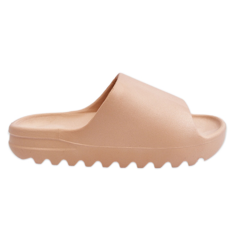 PS1 Fashionable Platform Slippers Beige Estella