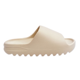 PS1 Fashionable Platform Slippers Light Beige Estella