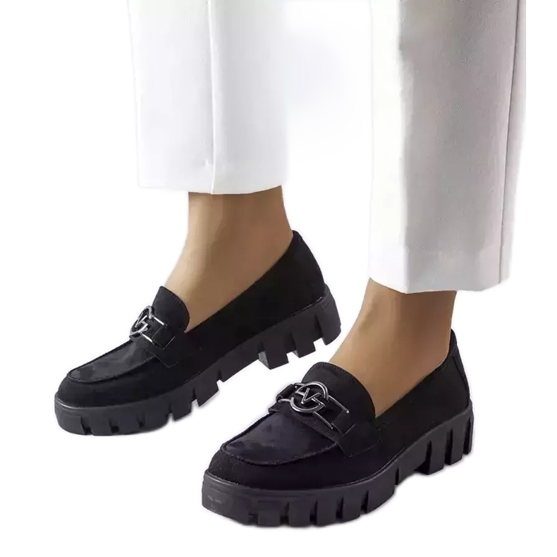 Venezia Black eco-suede loafers from Vinceza Venezia Black eco-suede loafers from Vinceza