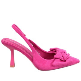 BM Shirley Fuchsia Open Heel Pumps pink